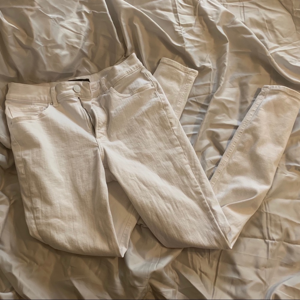 Express white jean leggings